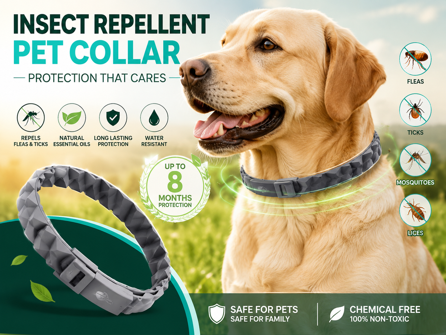 Eco-Friendly Pet Pest Protection Collar